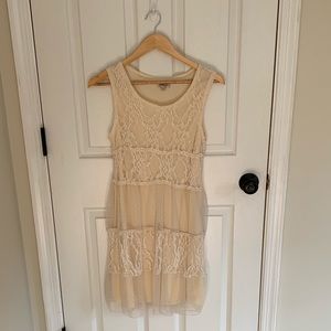 Cream lace dress